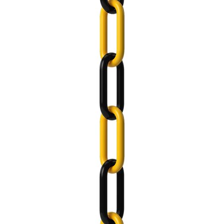 MONTOUR LINE Black and Yellow Plastic Chain, 2 In, 25 Ft. Long CH-CH-20-BY-25-BX